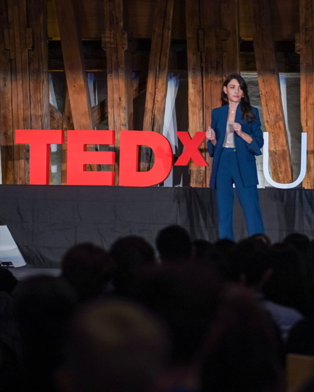 Teodora speaking at TEDx
